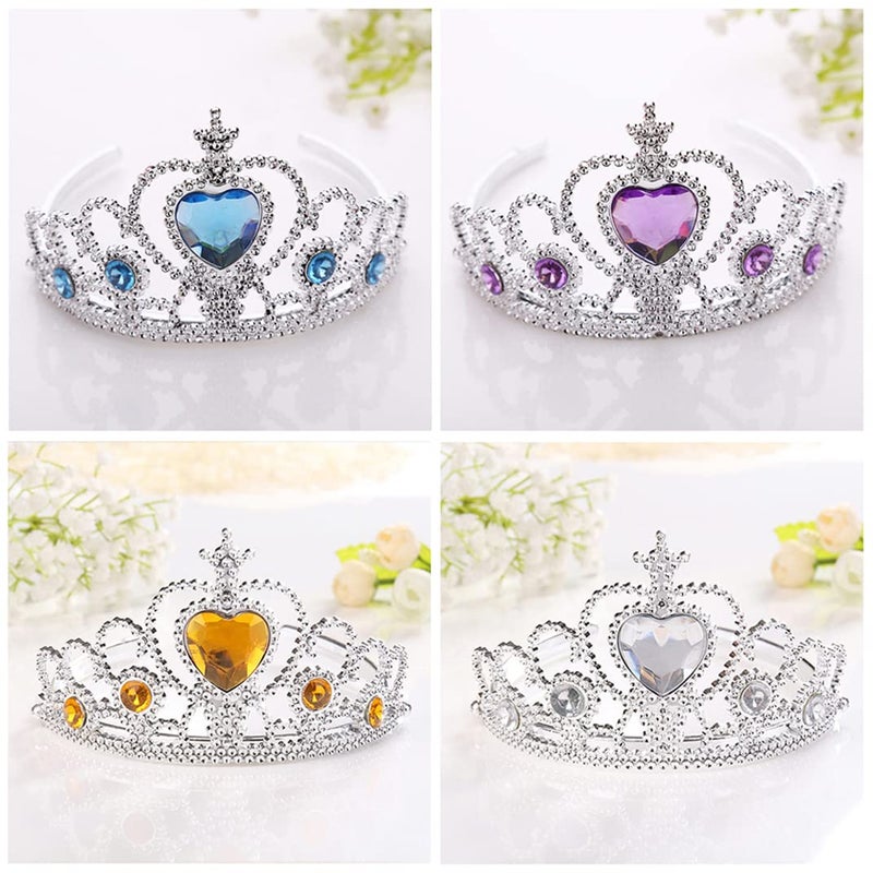 Wenosda Dress Up Tiara Crown Set Princess Costume Party Accessories (6Colour) - Image 2